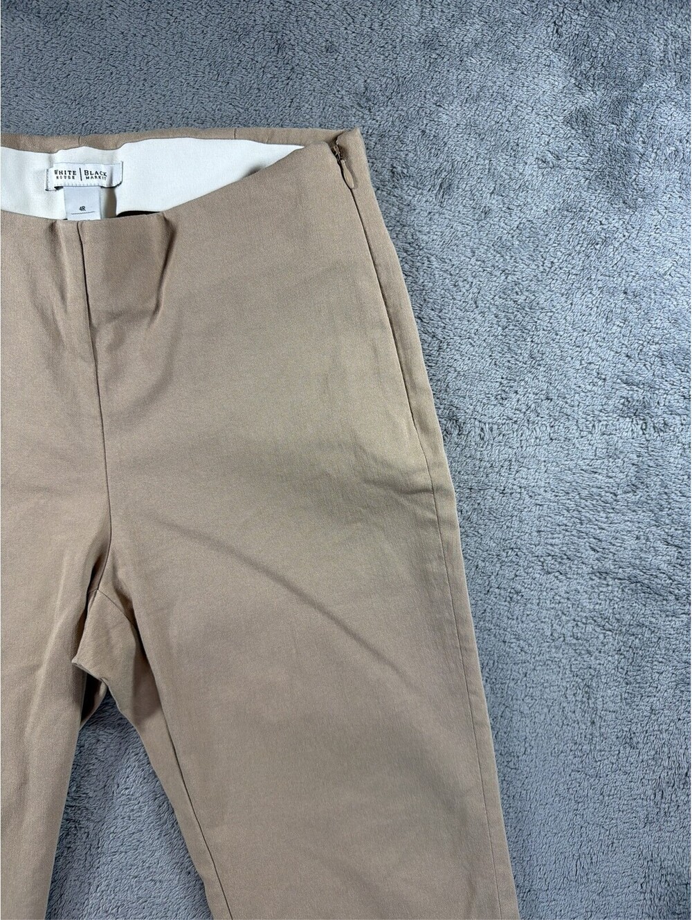 White House Black Market Women's Beige Dress Pants Size 4R - Picture 3 of 15